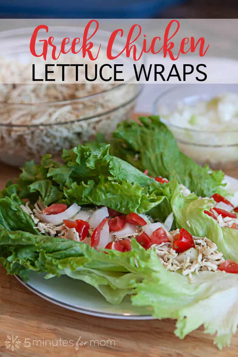 Greek Chicken Lettuce Wraps