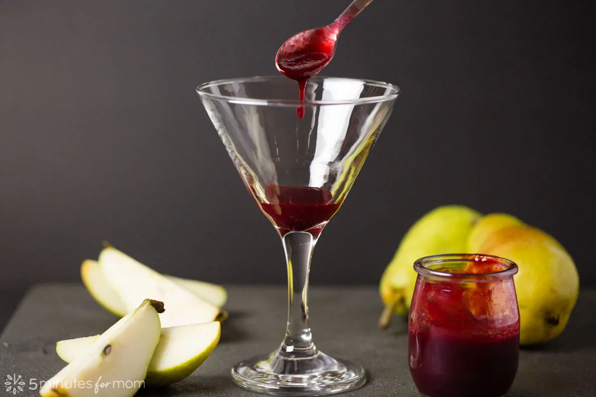 Raspberry, Pomegranate, and Pear Bellini