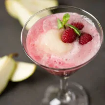 Raspberry, Pomegranate, and Pear Bellini