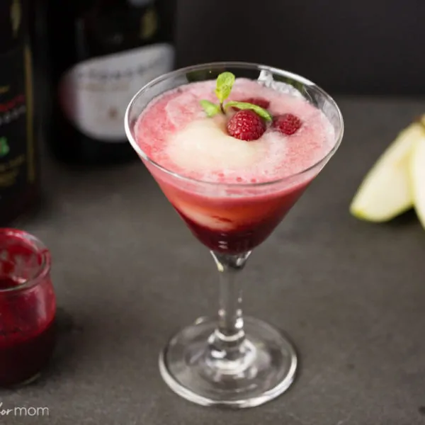 Raspberry, Pomegranate and Pear Bellini