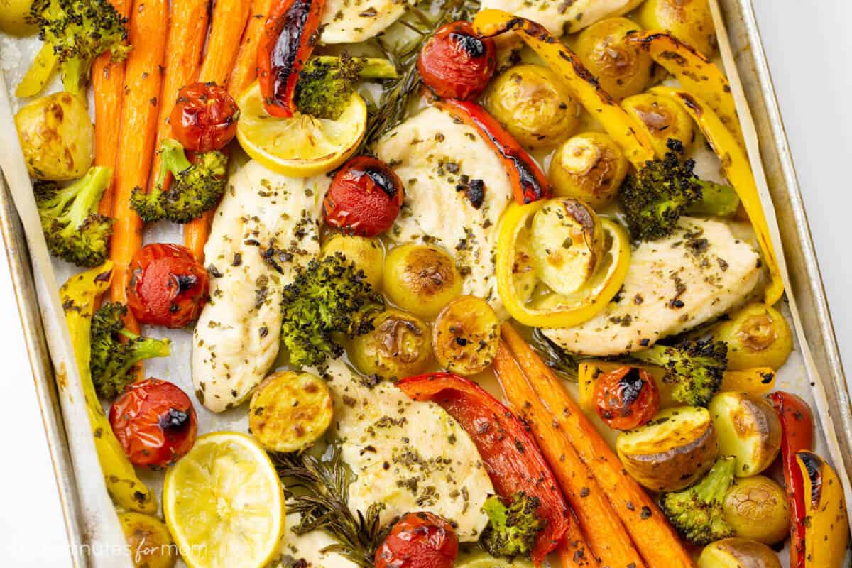 Sheet Pan Lemon Rosemary Chicken 5 Minutes for Mom