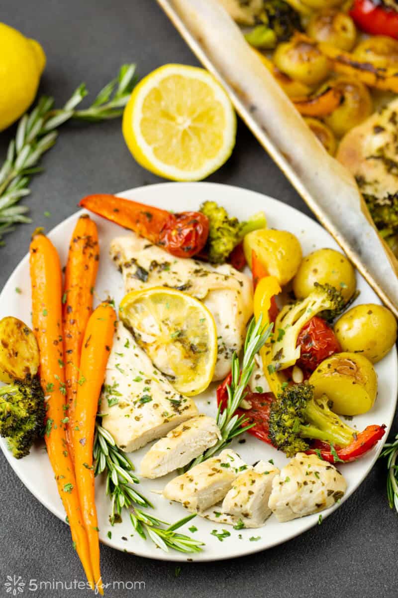Sheet Pan Lemon Rosemary Chicken4860 5 Minutes for Mom