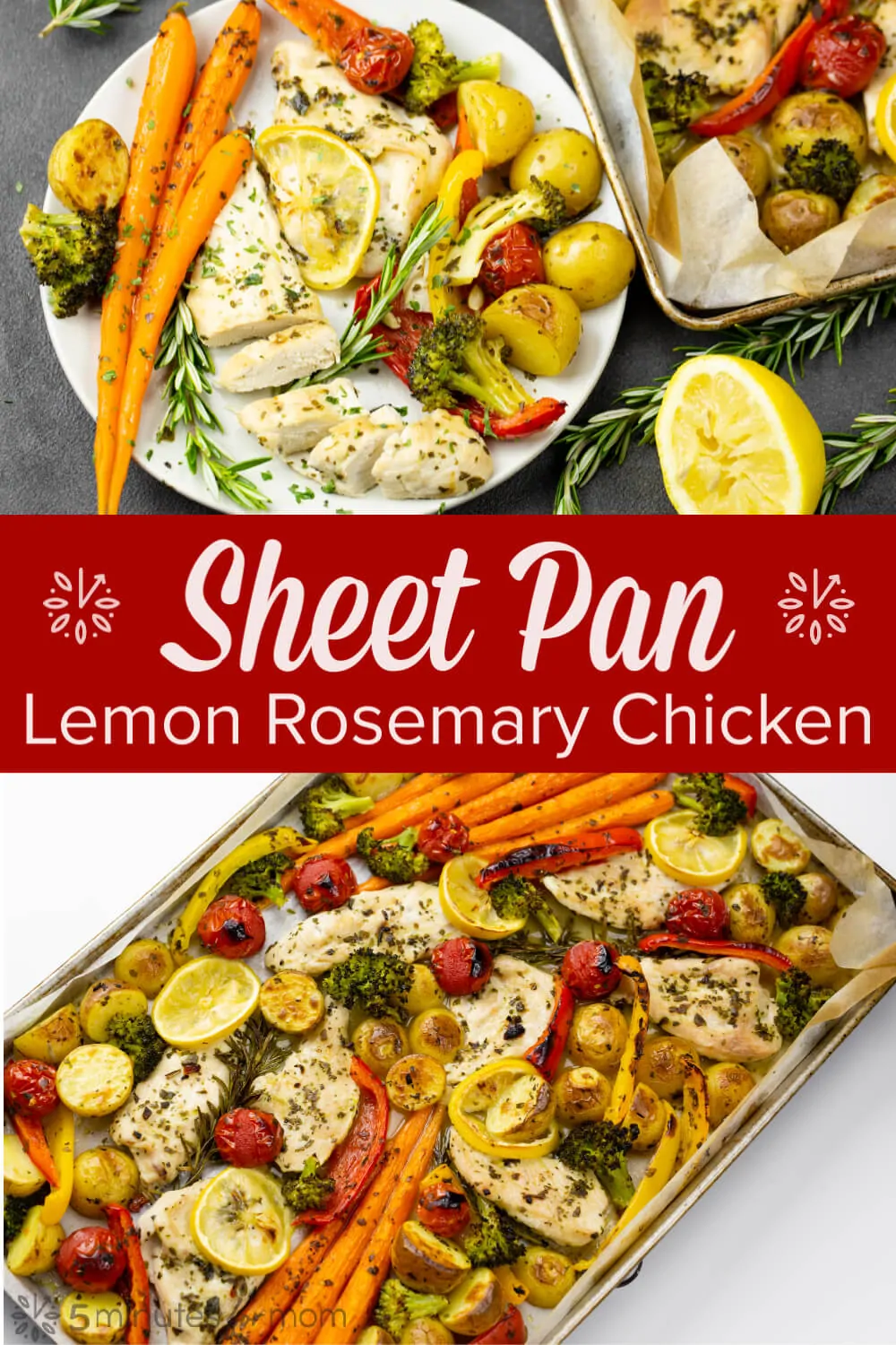 Sheet Pan Lemon Rosemary Chicken - Easy One Pan Dinner