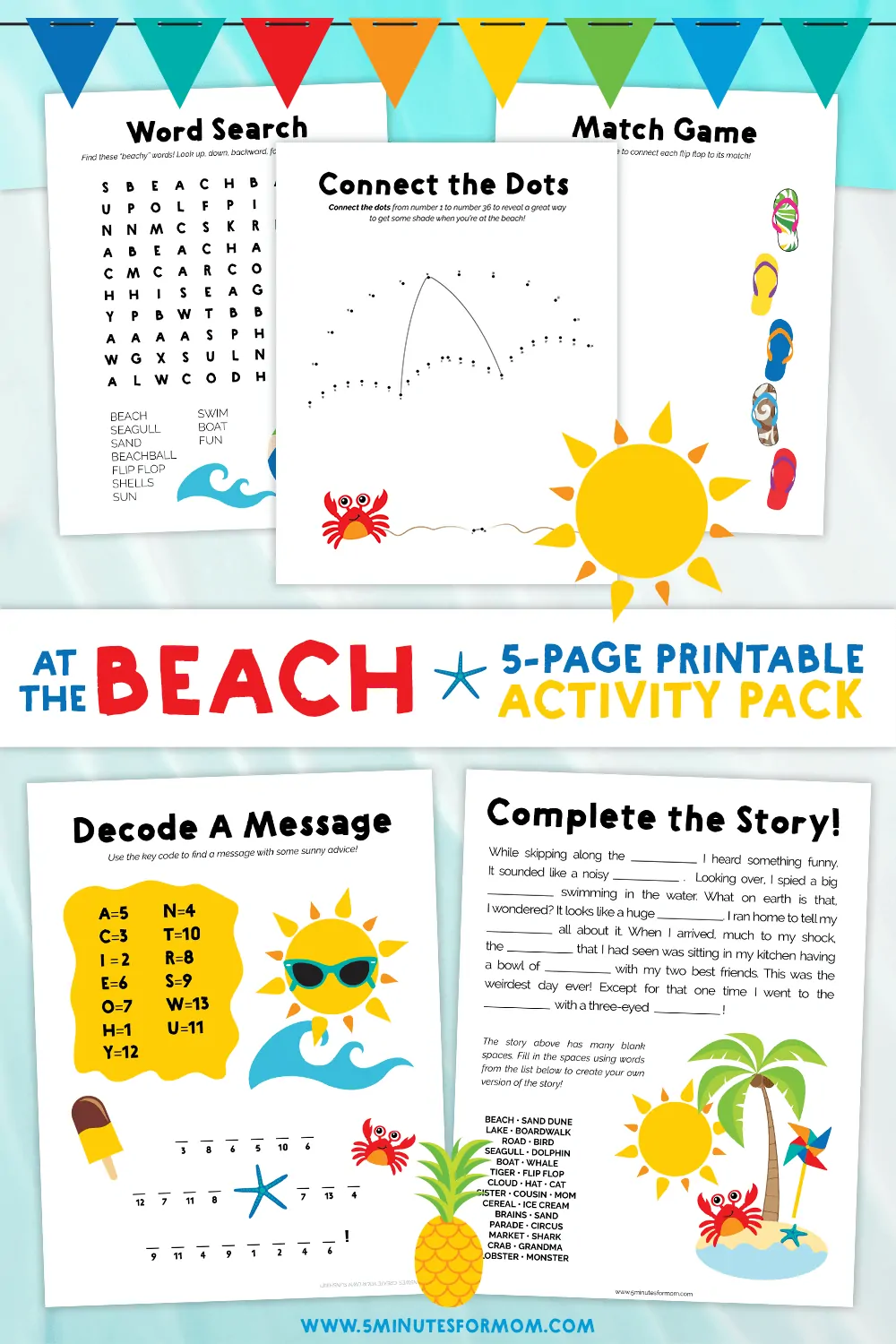 Summer Word Search Bundle, Summer Word Games, Easy, Medium, Hard