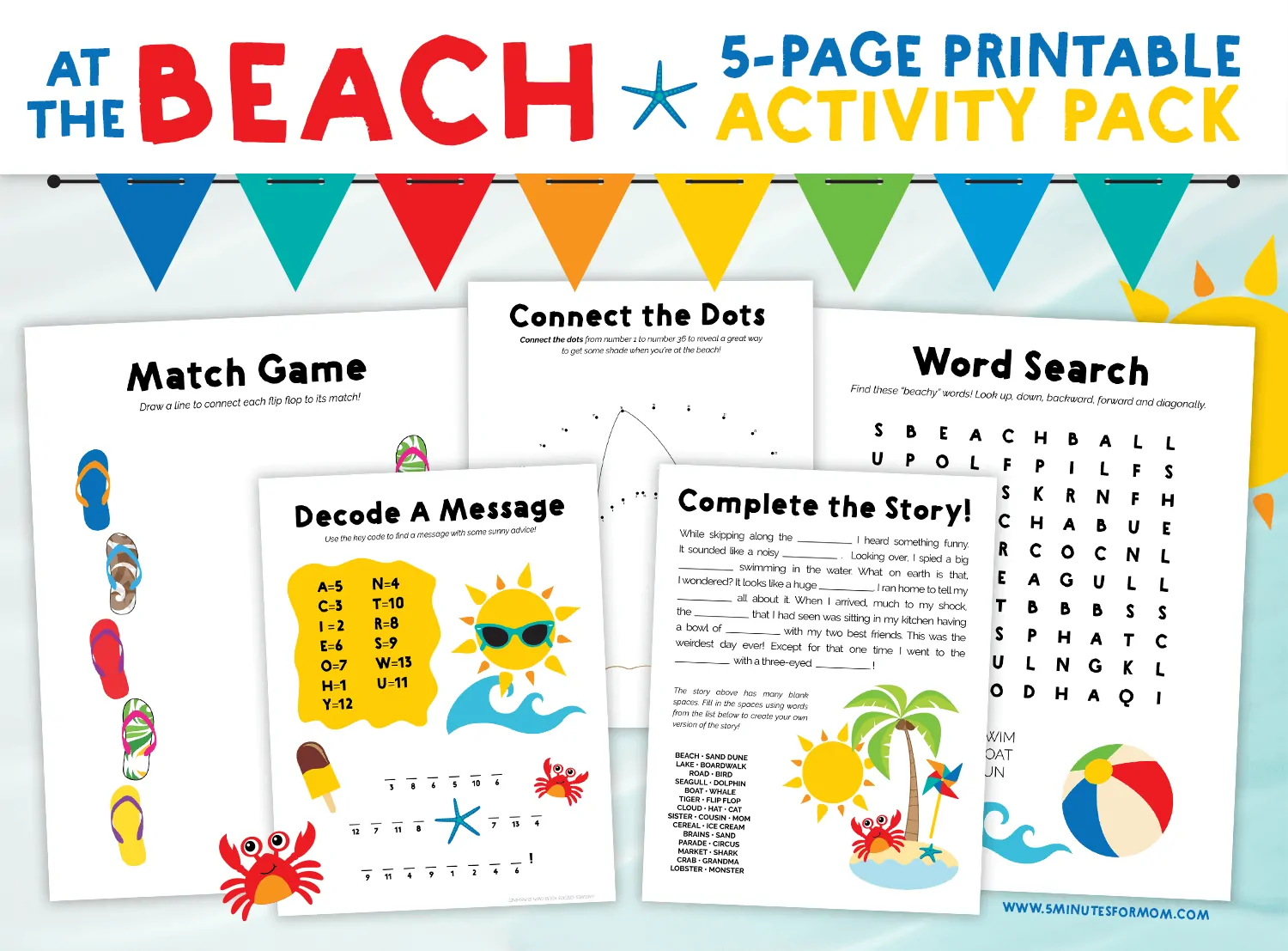 Summer Word Search and Puzzles Activity Pack - Free Printables