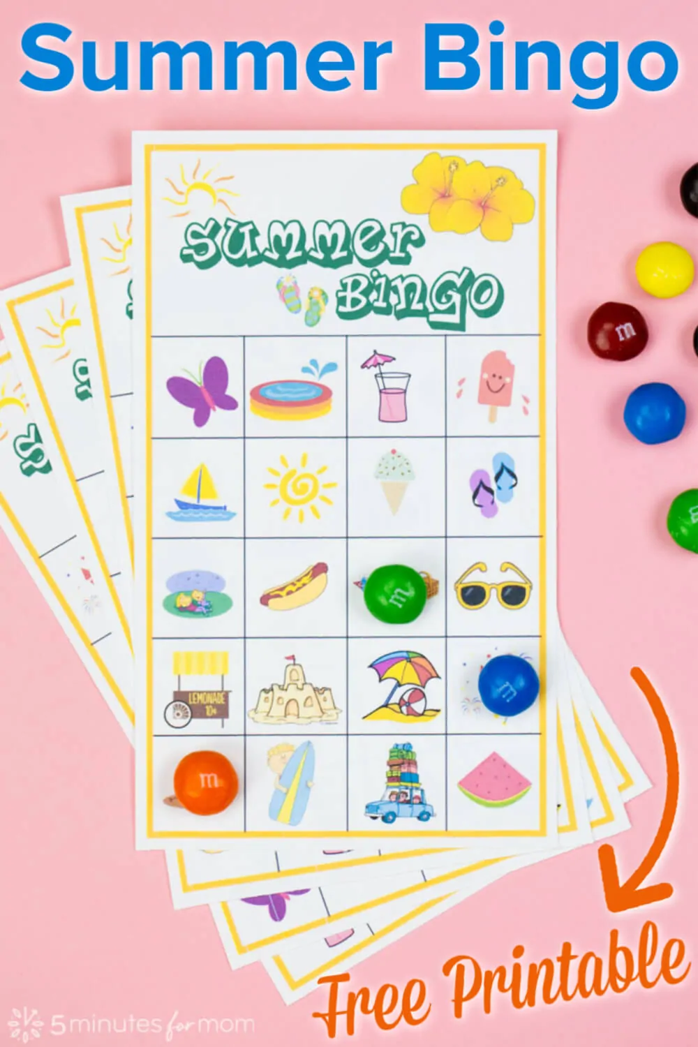 Summer Bingo for Kids Printable