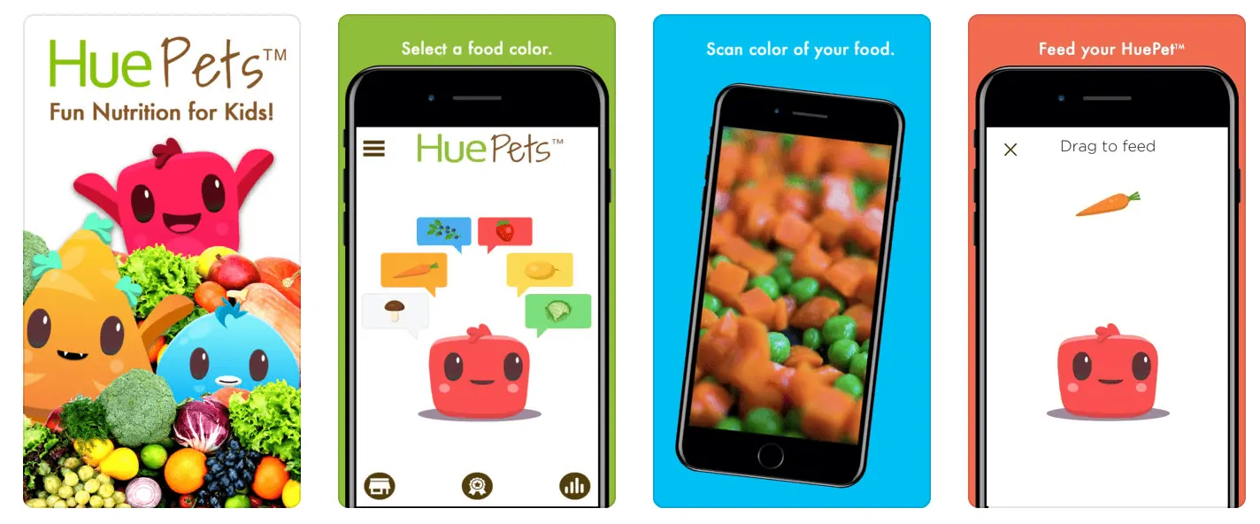 HueTrition HuePets App Screens