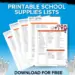 School Supplies List and Back to School Shopping Guide