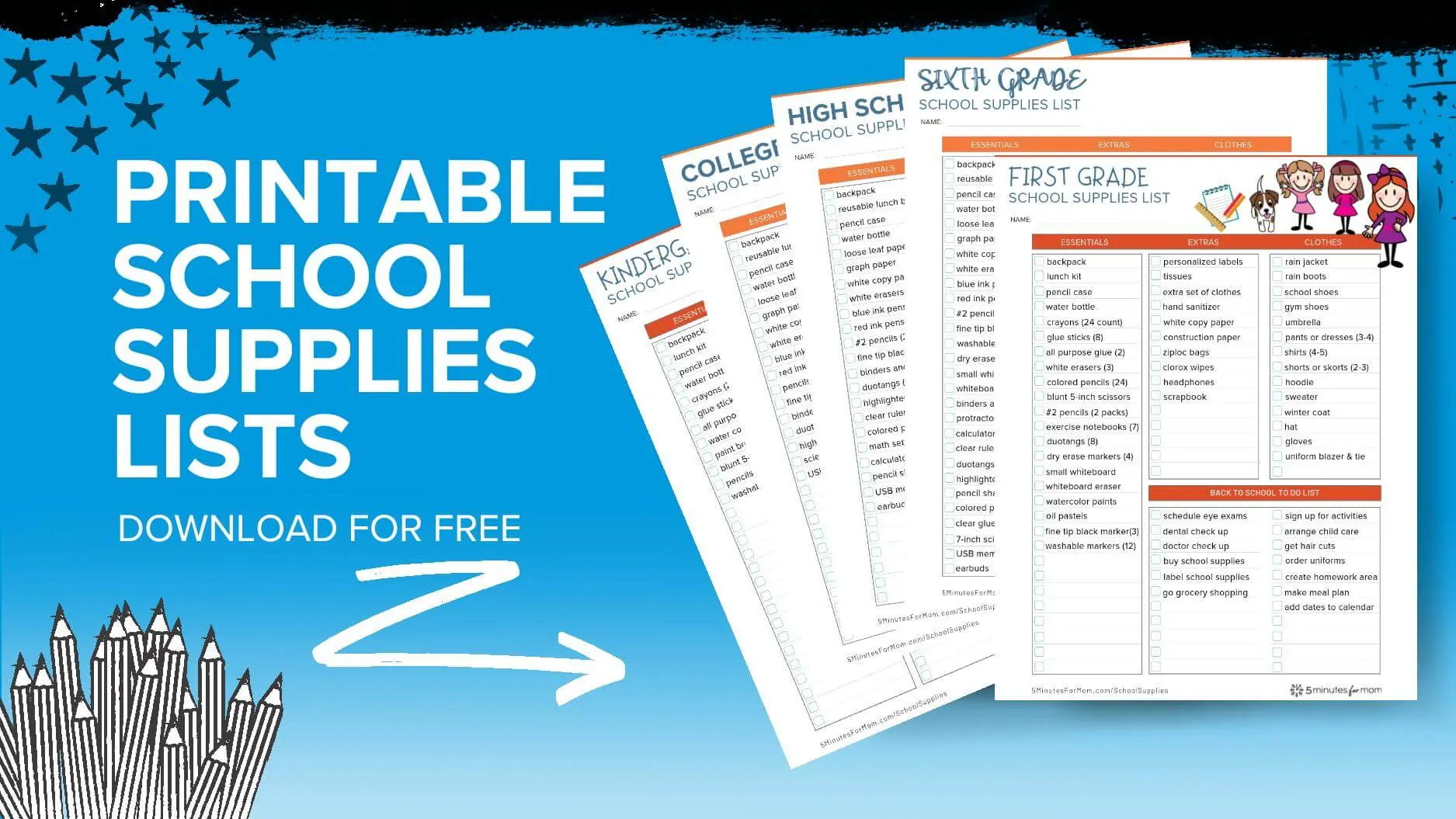 Back-to-School Supplies: Easy Checklists for All Grades in 2024