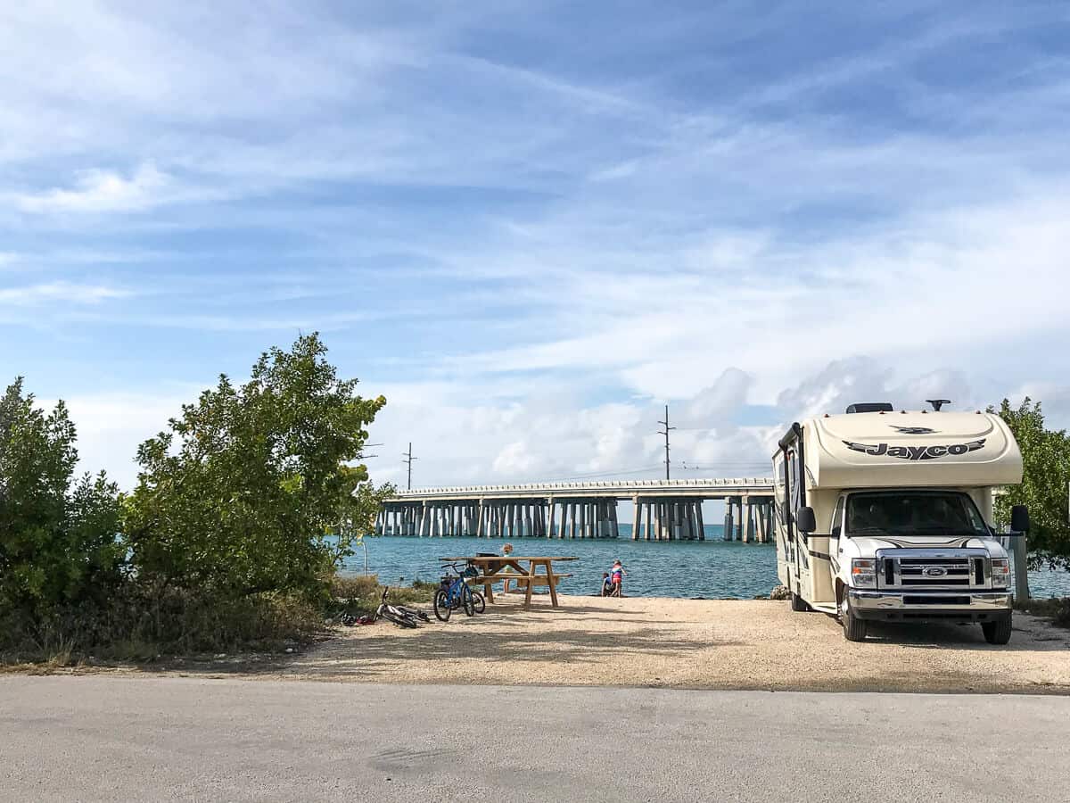 RV Living with Kids - RV at Bahia Honda State Park in FL Keys - letstravelfamily