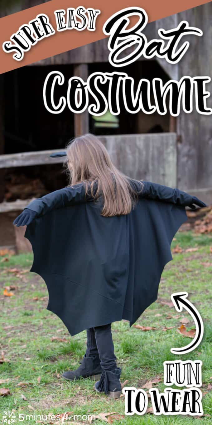 DIY Bat Costume 5 Minutes for Mom