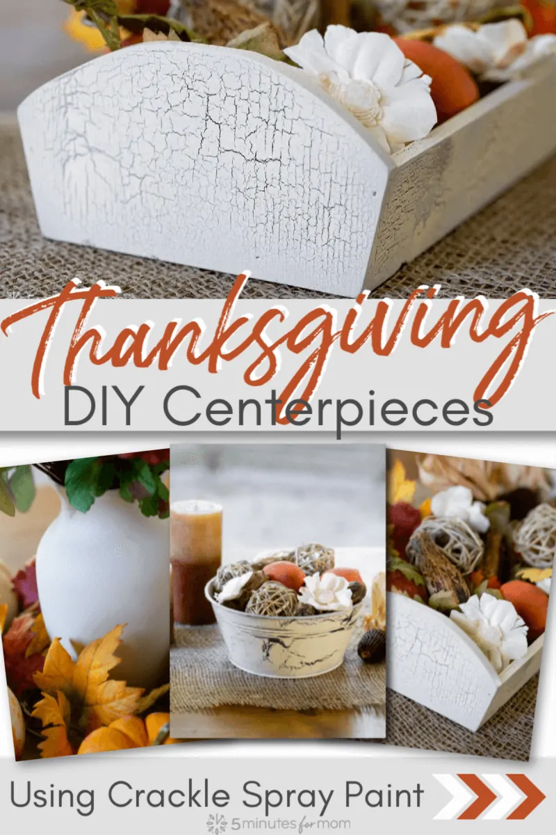 DIY Thanksgiving Centerpieces - Made Using Crackle Spray Paint