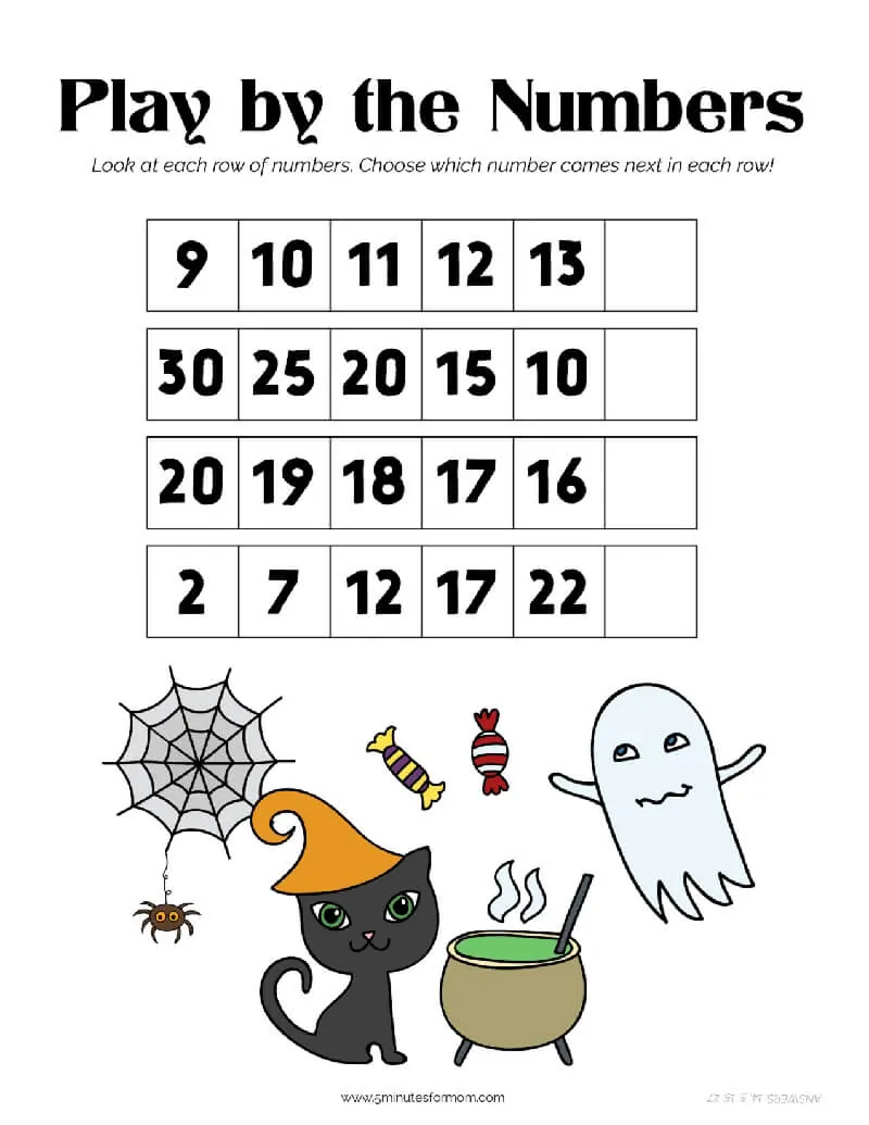 Halloween Activity Pack - Play By Numbers