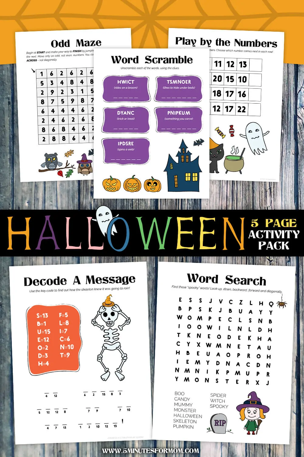 Free Halloween Activity Sheets