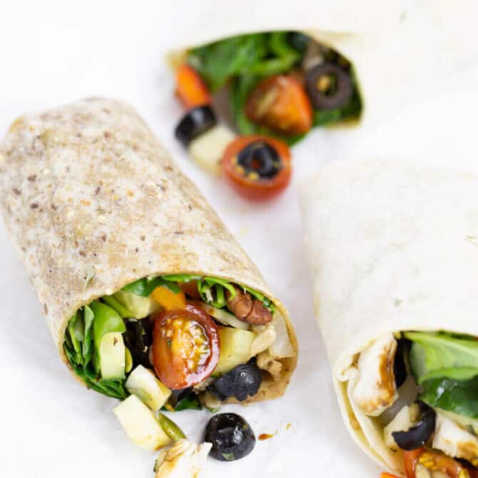 Mediterranean Wrap with Hojiblanca Olives from Spain 5 Minutes for Mom