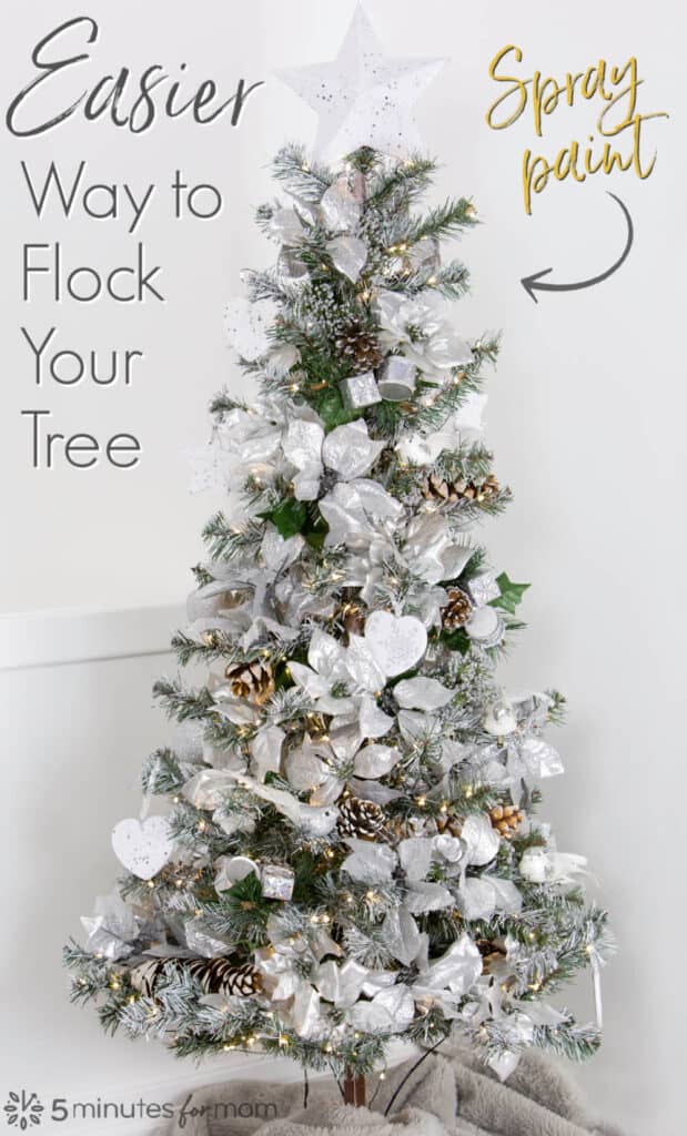 How To Spray Paint Your Christmas Tree 5 Minutes for Mom