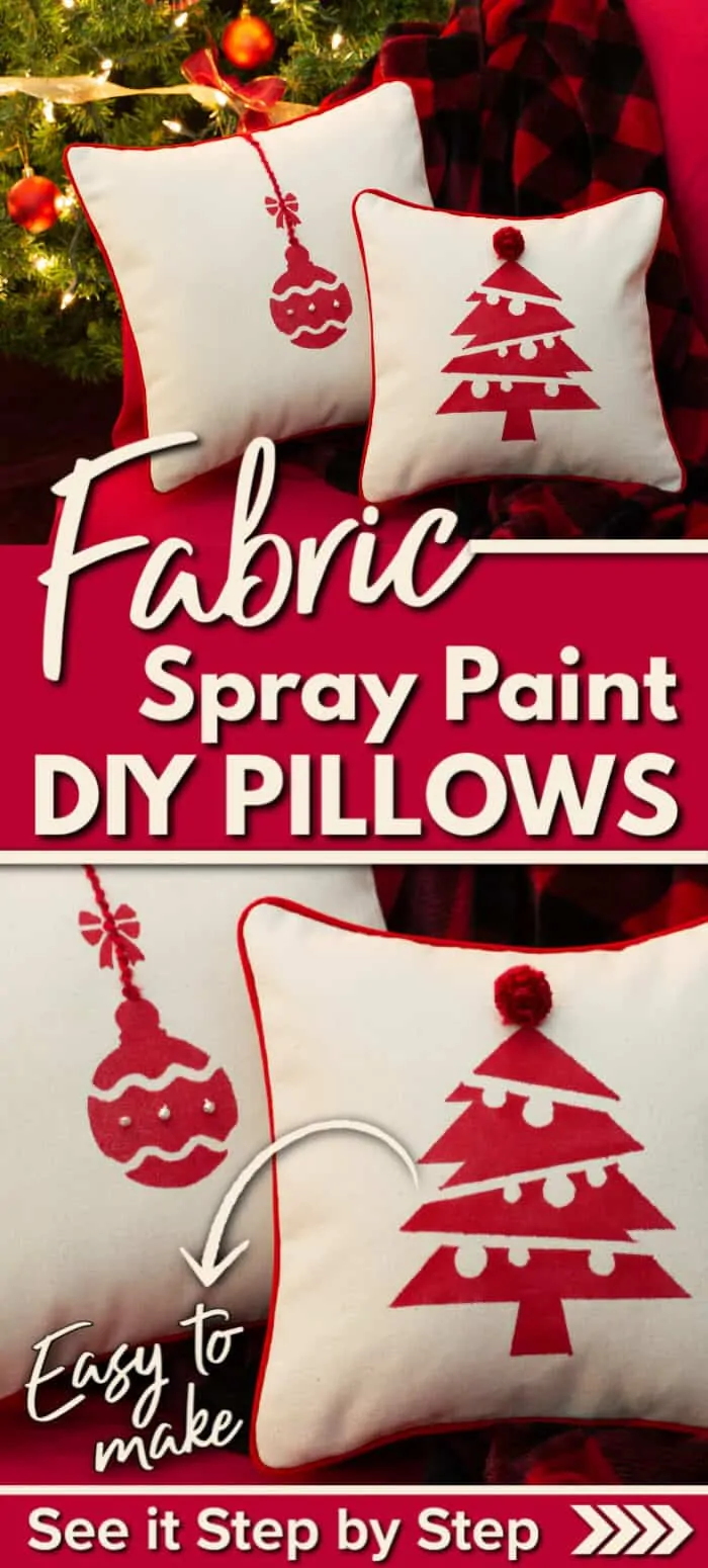 Fabric Spray Paint Pillows - DIY fabric painting ideas - decorating with throw pillows #diypillows #fabricpaint