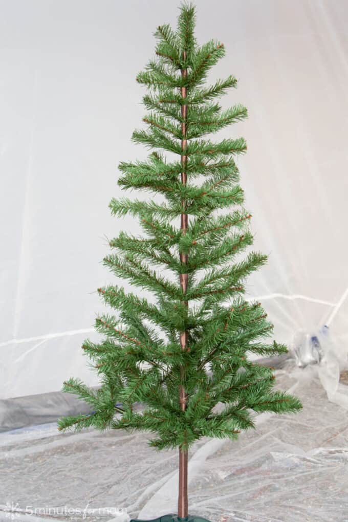 How To Spray Paint Your Christmas Tree 5 Minutes for Mom