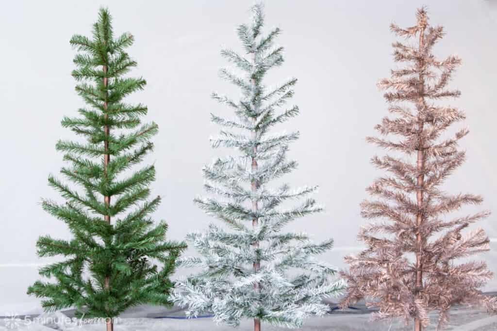 How To Spray Paint Your Christmas Tree 5 Minutes for Mom