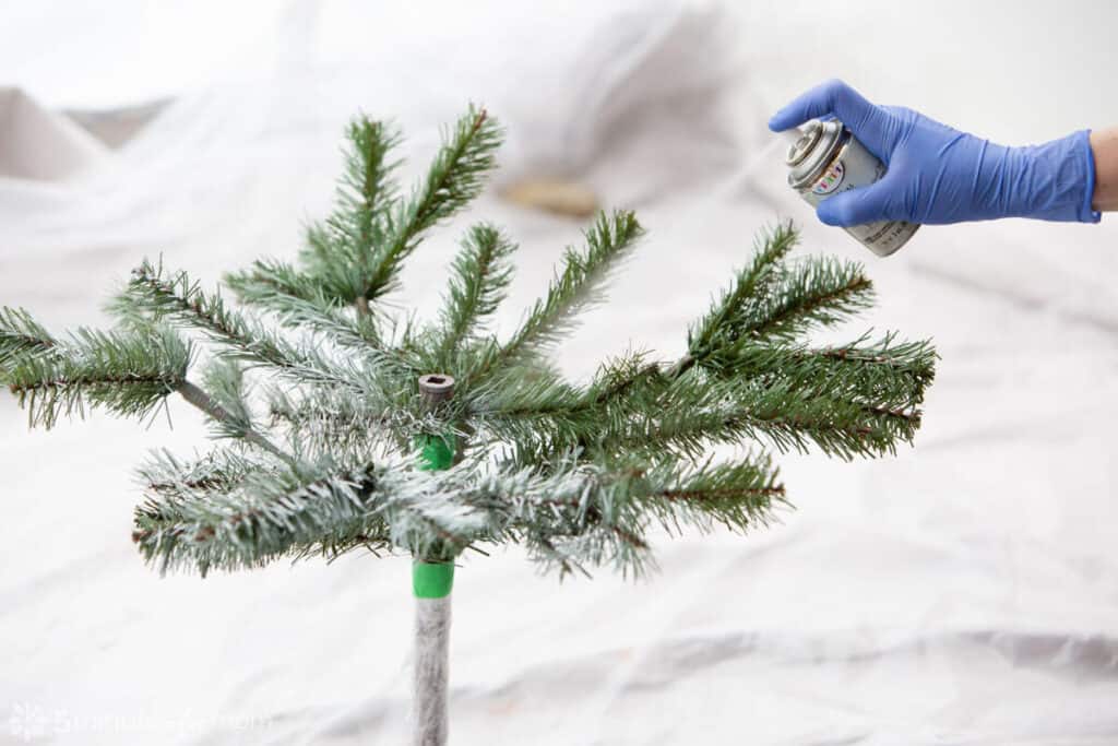 How To Spray Paint Your Christmas Tree 5 Minutes for Mom