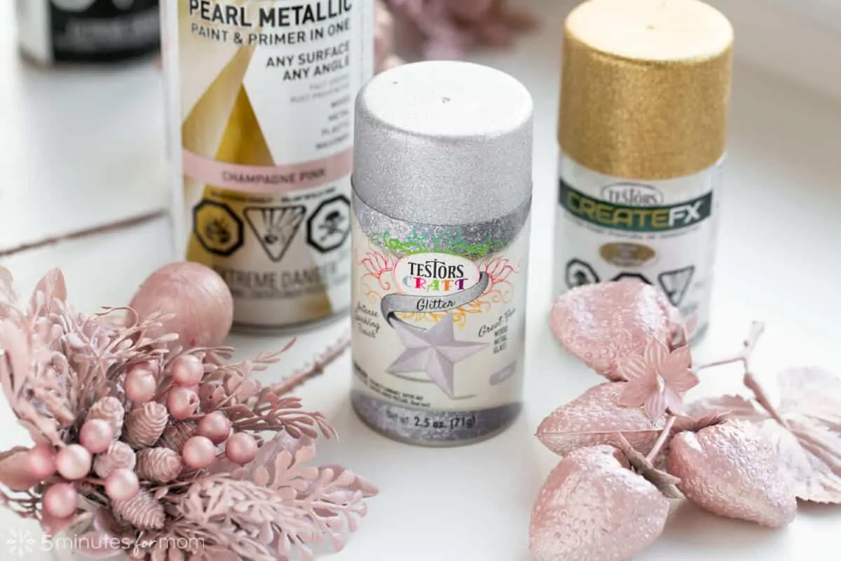Testors Craft Spray Paints and Painted Ornaments