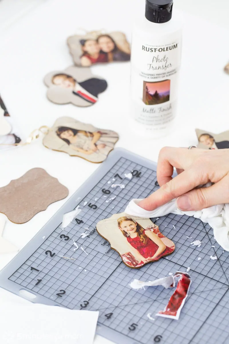 DIY Photo Transfer Ornaments