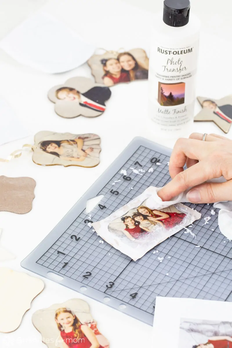 how to make photo transfer ornaments