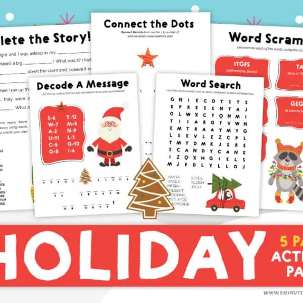 Christmas Printable Activities - Free Holiday Activity Pack For Kids