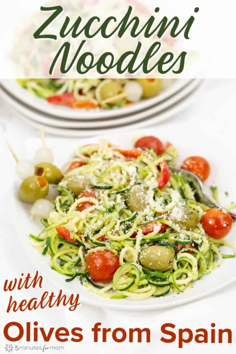 Zoodles - Zucchini Noodles with Olives from Spain