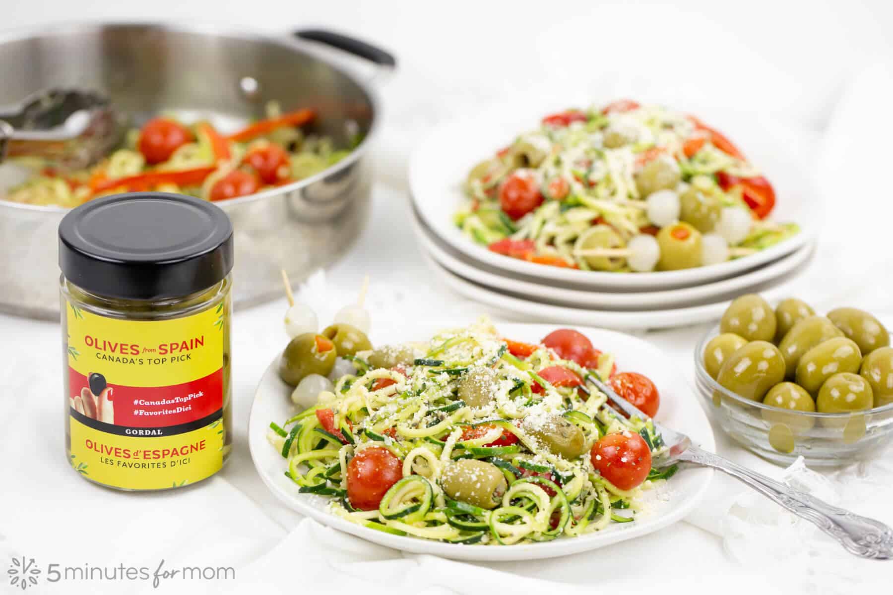 Zucchini Noodles With Olives From Spain 5 Minutes For Mom
