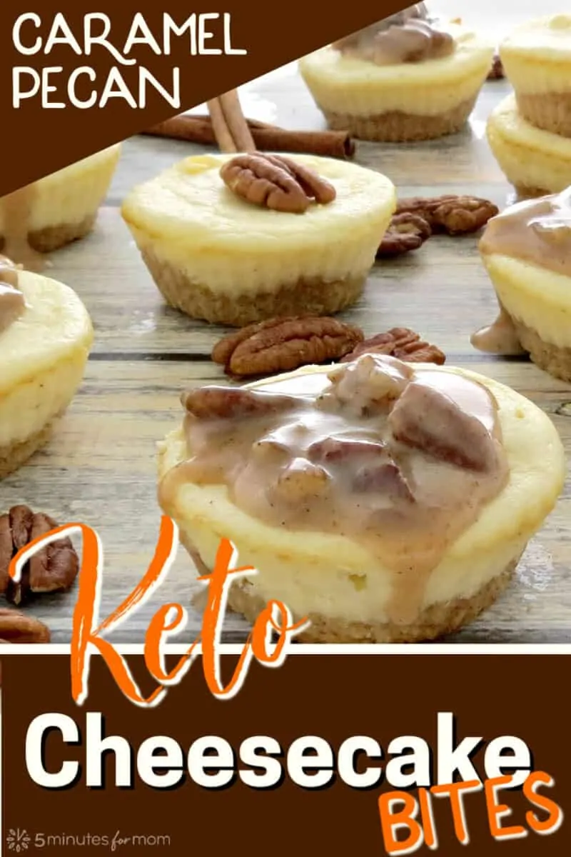 Caramel Pecan Keto Cheesecake Bites