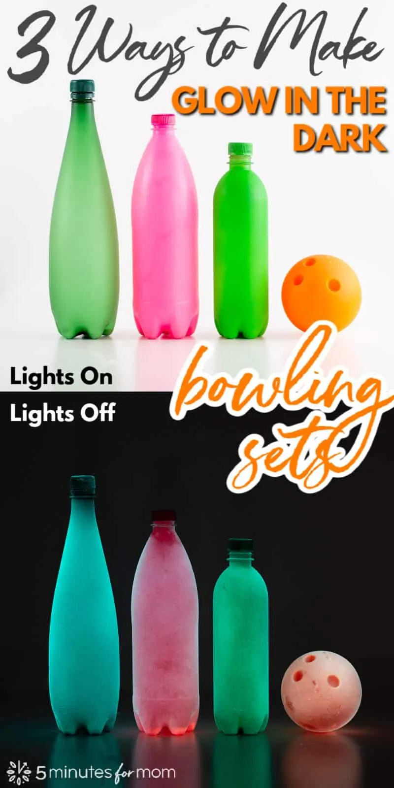 3 Ways To Make DIY Glow in the Dark Bowling Sets