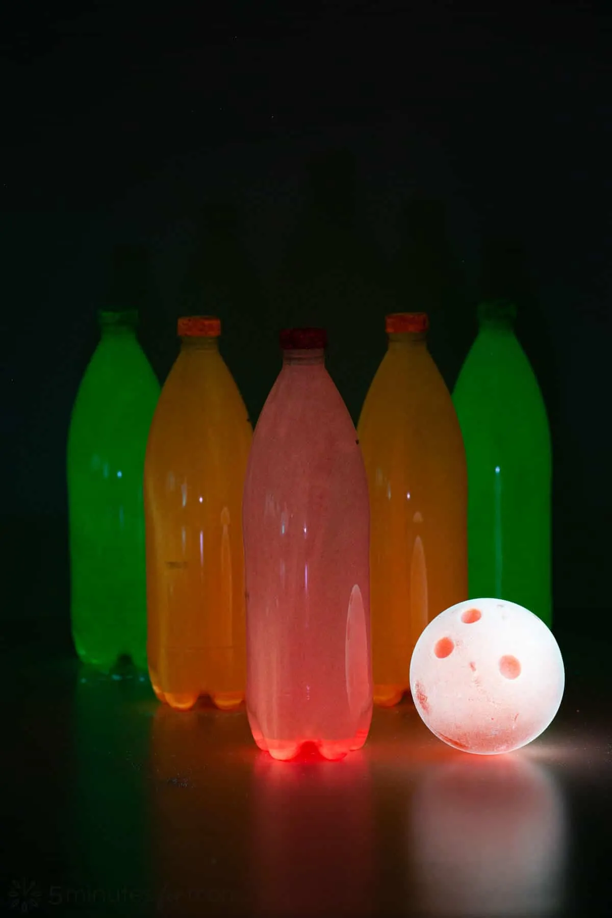 Neon Glow Bowling Pins