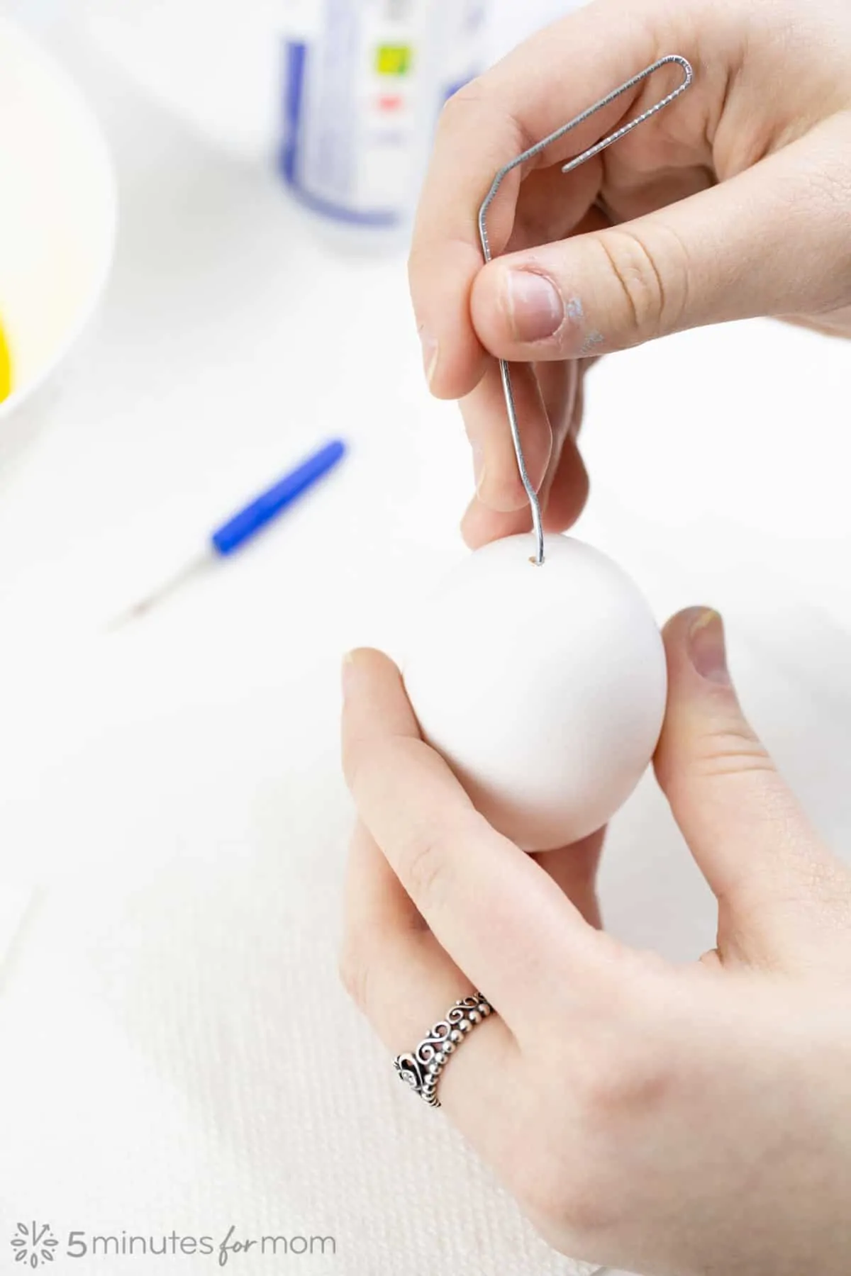 Make hole in Easter Egg Shell