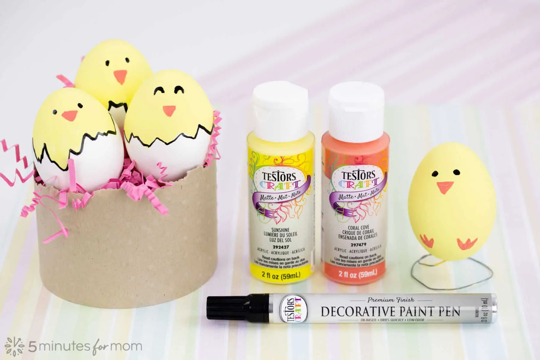 Painting Easter Egg Chicks