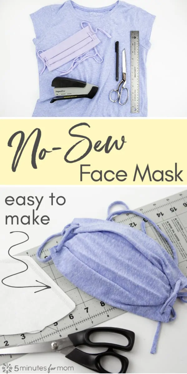 No-Sew Face Mask - Easy To Make