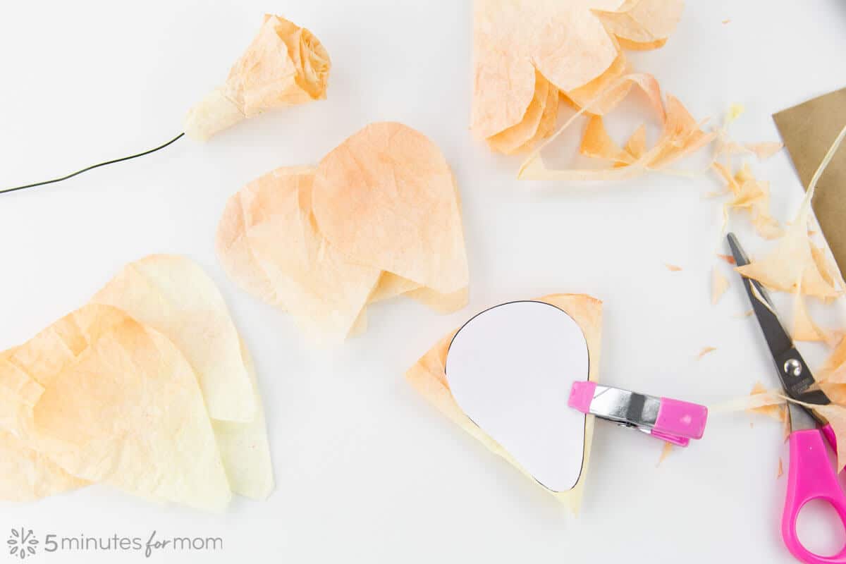 How to Make Coffee Filter Flowers with Acrylic Paint 5 Minutes for Mom
