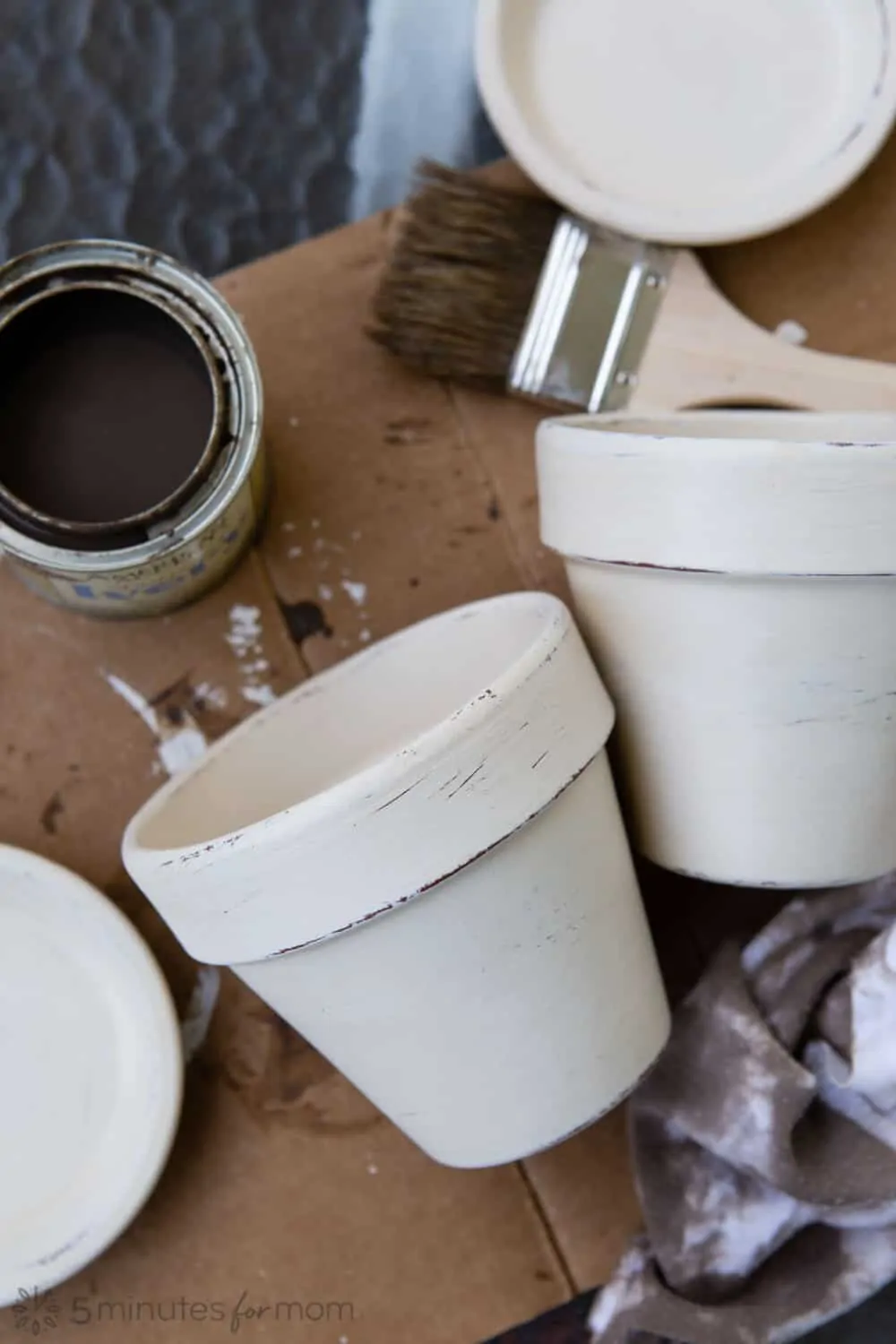 how to distress terra cotta pots