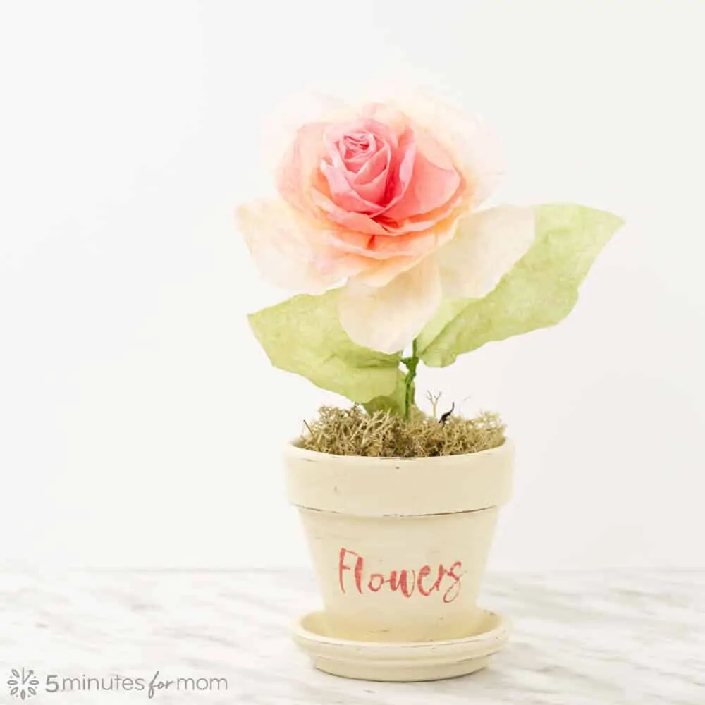 DIY artificial flower pots