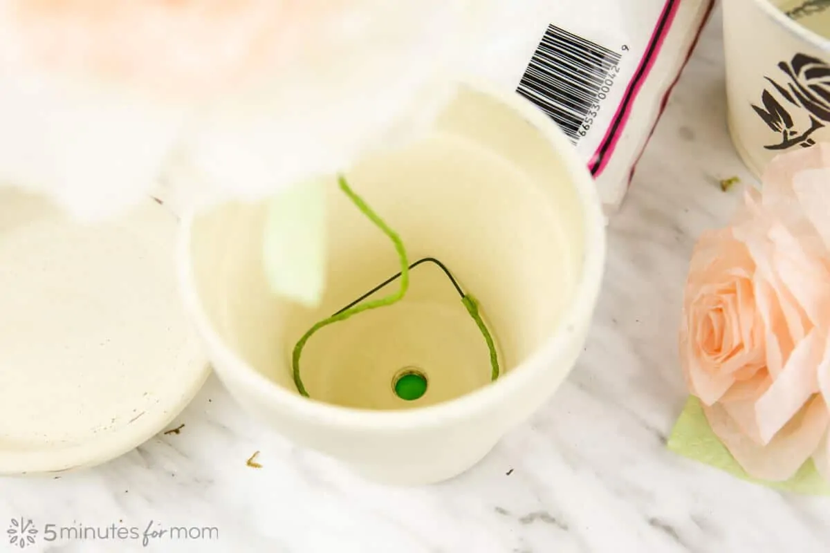 how to arrange paper flowers in flower pots
