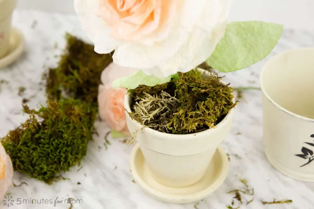 DIY artificial flower pots