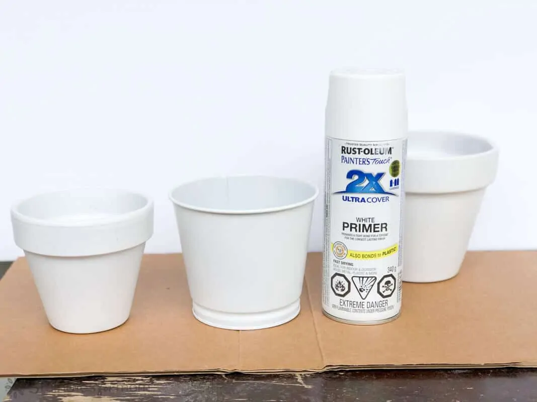 how to paint metal and plastic pots