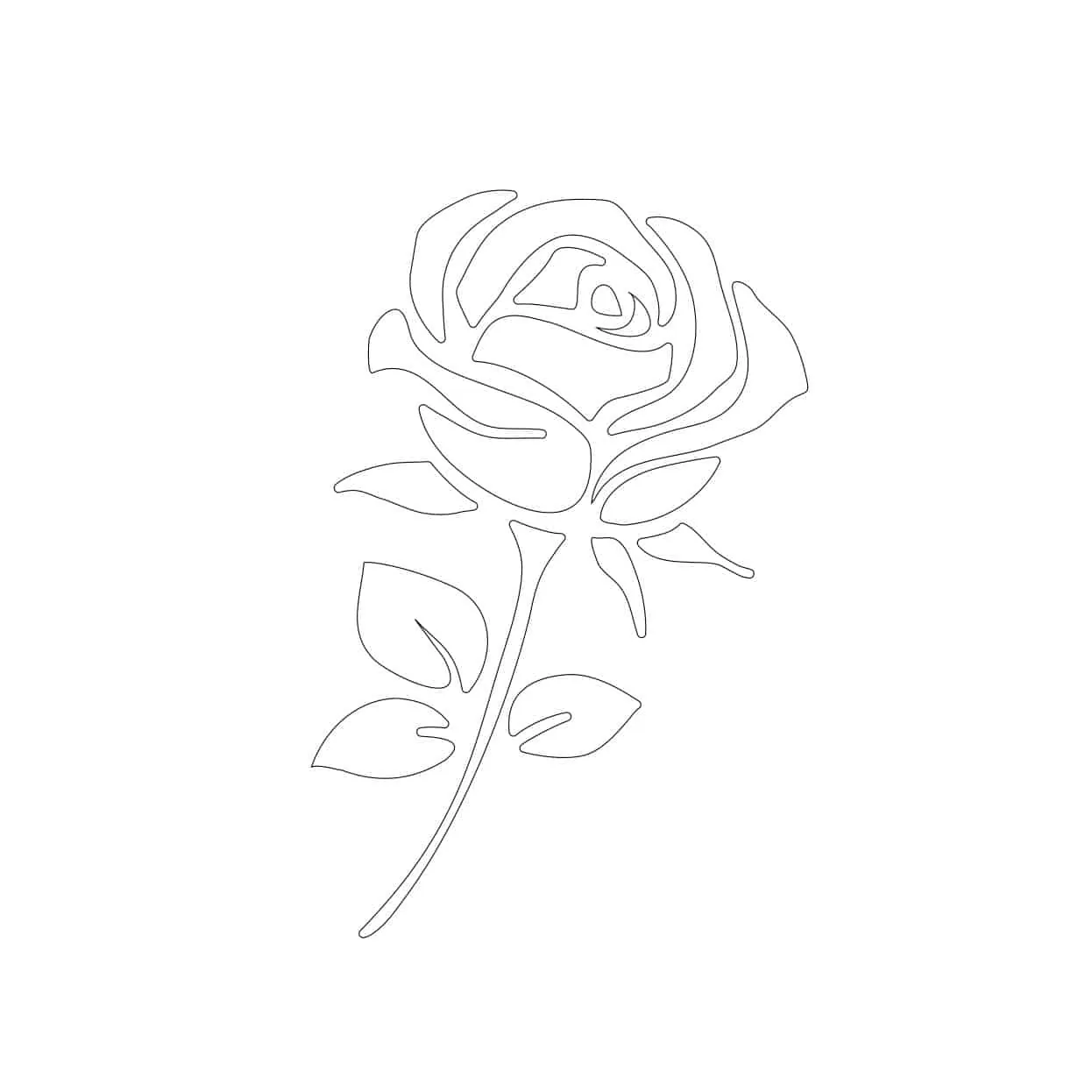 Free Rose Stencil Template