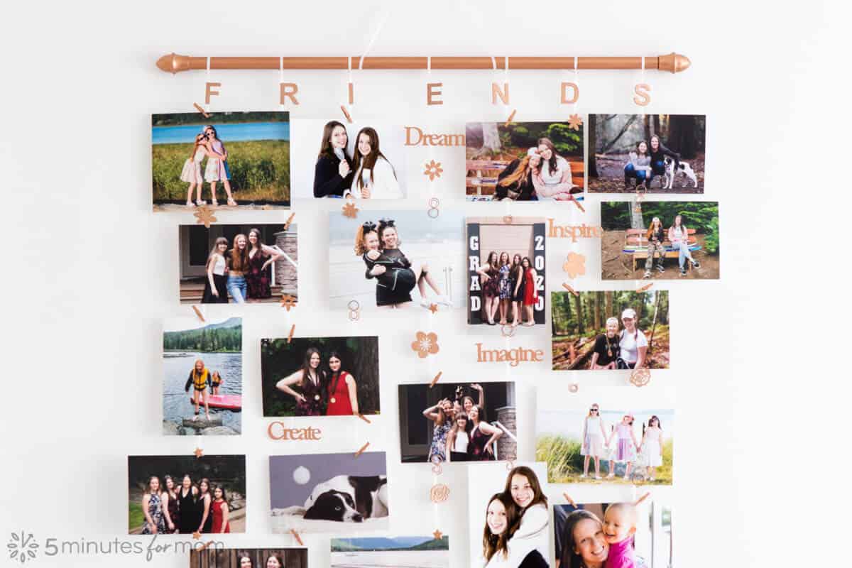 Hanging discount photo display