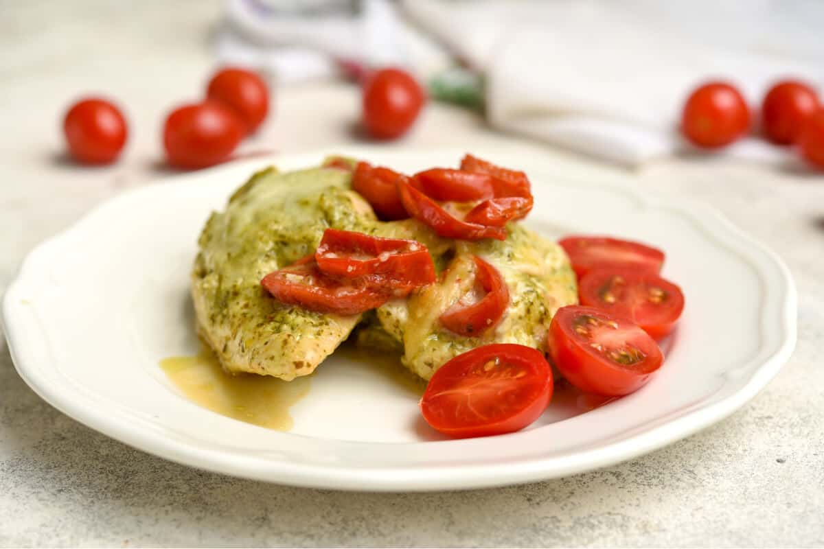 Instant Pot Pesto Chicken Recipe 5 Minutes for Mom