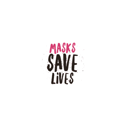 Graphic to use for a Custom Face Mask saying Masks Save Lives