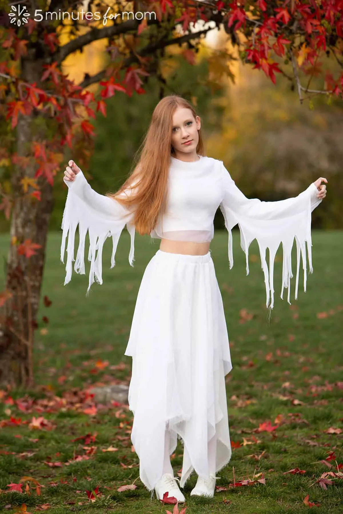 ghost costume tutorial how to make handkerchief skirt and tattered top