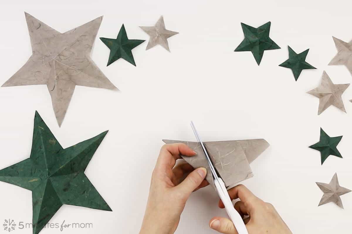 how to fold a one cut paper star instructions