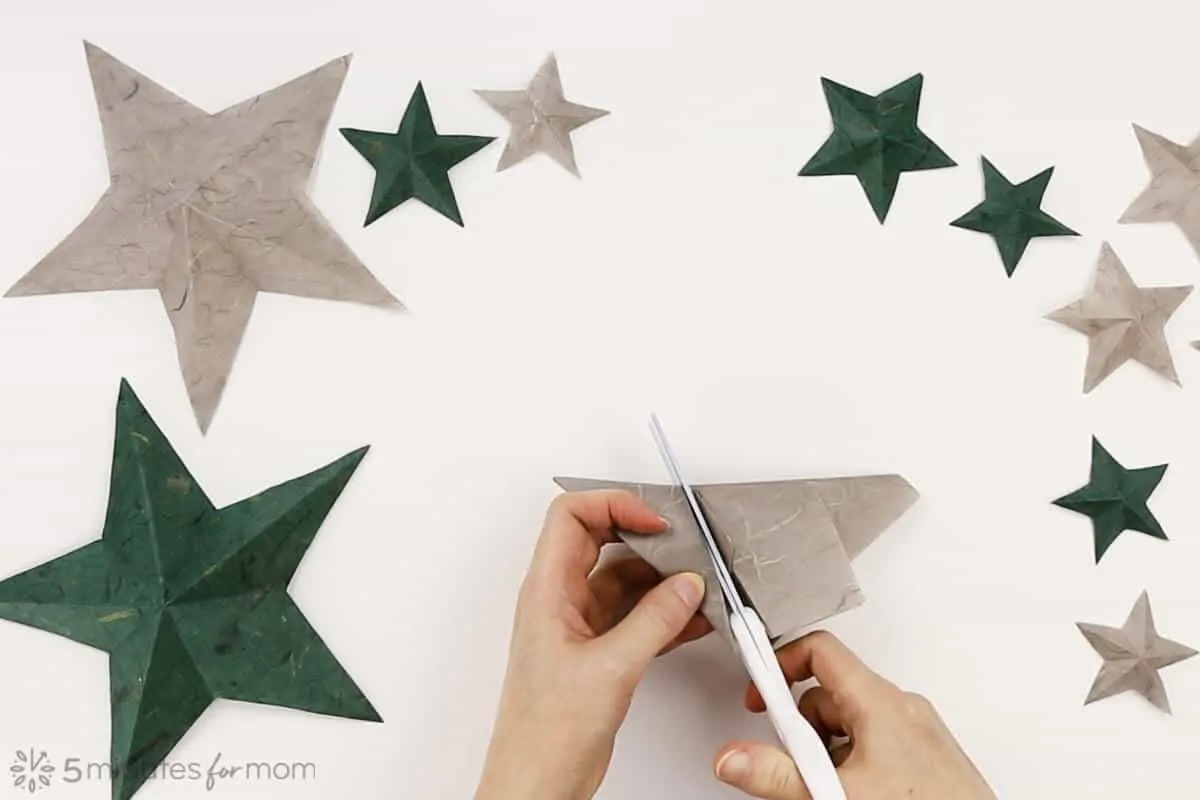 how to make an paper star how to fold a one cut paper star instructions
