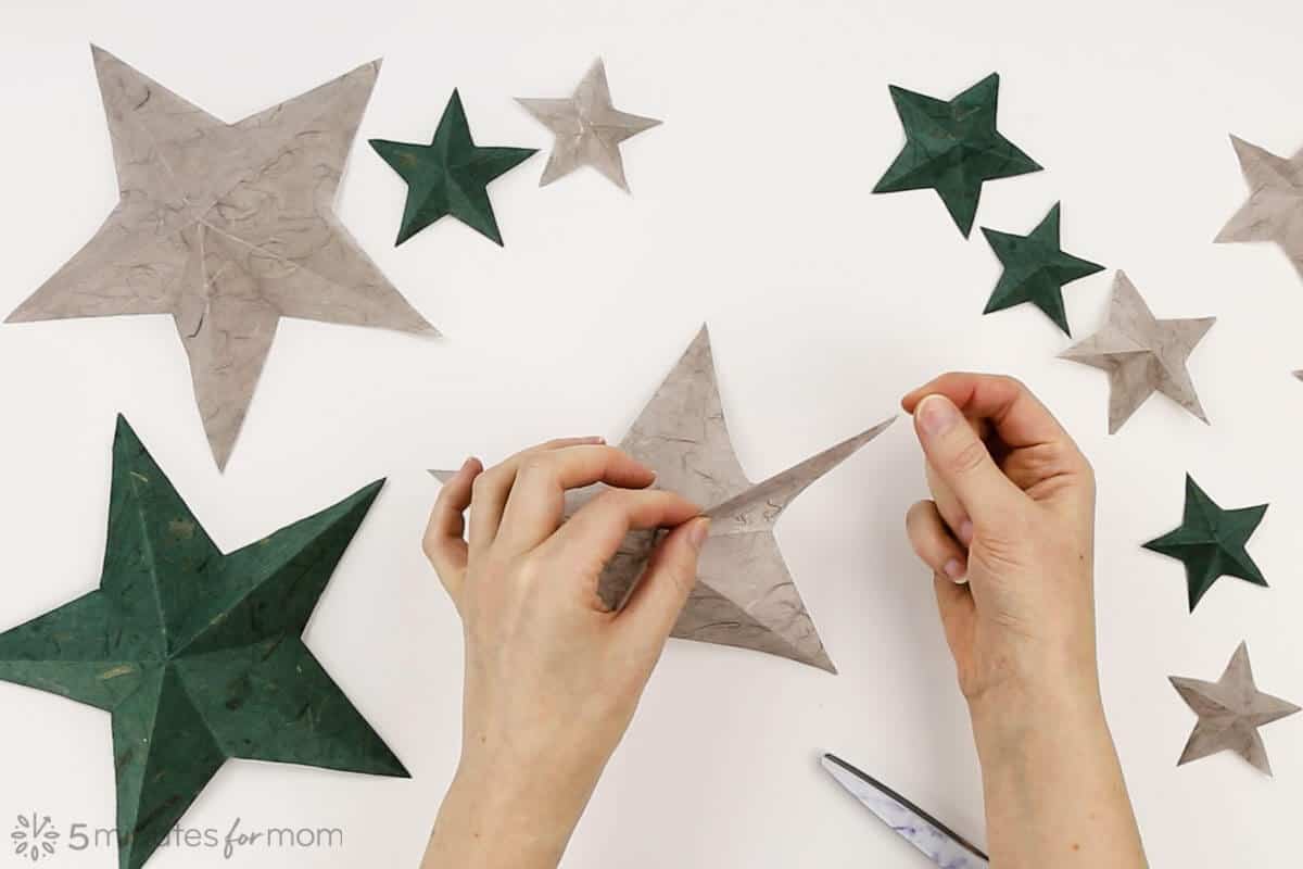 how to make a paper star - instructions